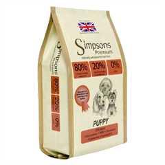 Simpsons Premium 80/20 Puppy Dry Dog Food - Fish & Chicken